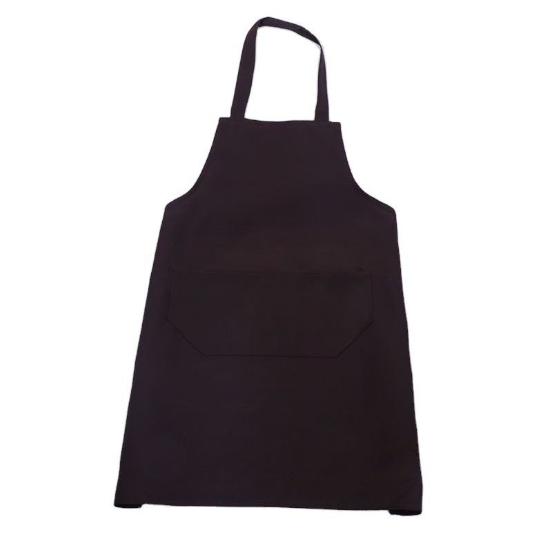 Black Cotton Polyester Waterproof Kitchen Apron for Daily Life Uniform Type Wait Staff