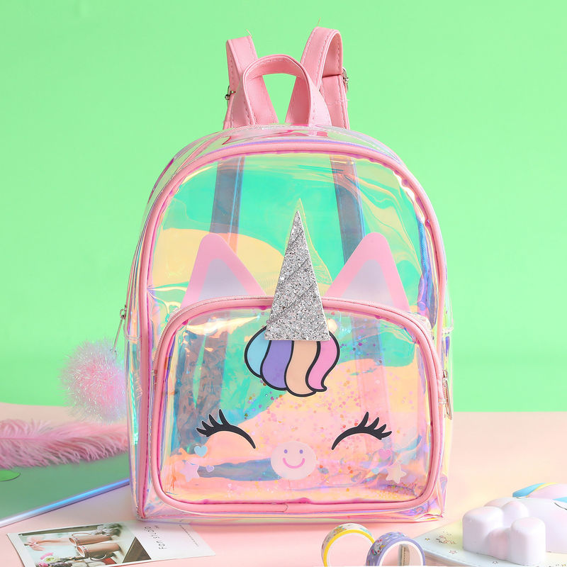 Accepable OEM/ODM Clear Backpack Cute Unicorn Kindergarten Kids Bag Small Backpack For Boys Girls