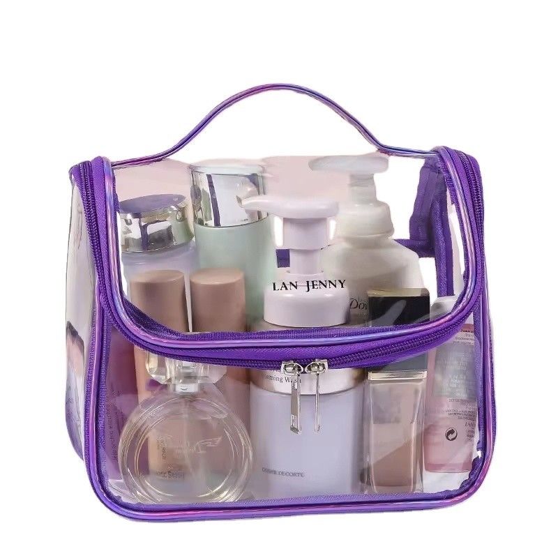 Shopping Clear Transparent Beauty Travel Toiletry PVC Custom Cosmetic Bag for Travel