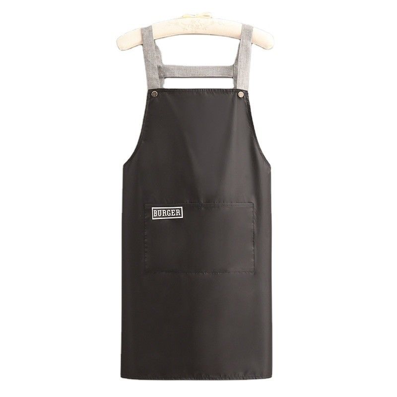 Custom Logo Cotton Polyester Chef Cooking Apron for Daily Life in Cafe Restaurants Kitchen