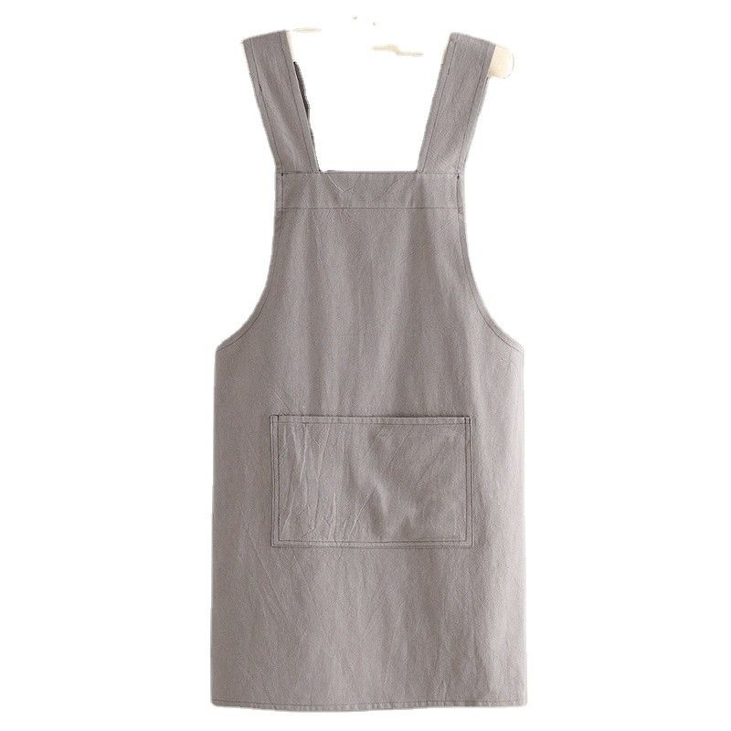 Customize Kitchen Cotton Linen Apron With Logo Home Apron for Work Bar Bib Canvas Apron