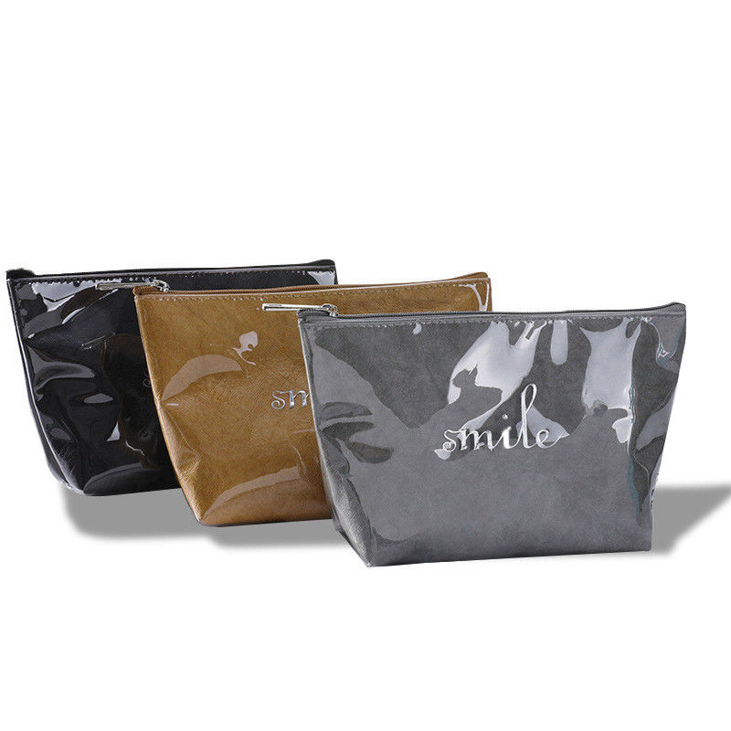 Custom Logo Print Zipper Storage Bag Luxury Commercial Dupont Toiletry Bag for Daily