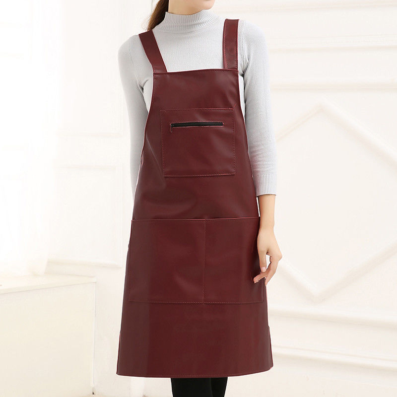 Custom Logo Leather Apron for Chef Stylist Grill Restaurant Bar and Cafes Durable