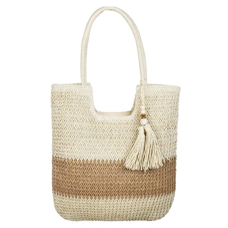 Summer Tote Raffia Straw Bag OEM/ODM Acceptable for Fashion Ladies Crochet Beach Bag