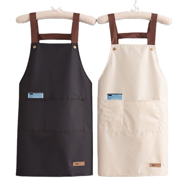 Colorful Cotton Polyester Chef Cooking Apron with Adjustable Straps on Canvas Fabric