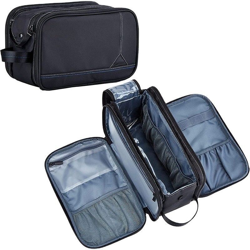 Sample Big Capacity Wet and Dry Separation Toiletry Bag Waterproof Polyester Men Storage Bag with Custom Logo