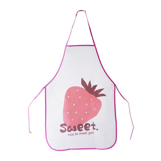 Custom LOGO Printed Kitchen Apron with Customized Color and Waterproof PE Fabric