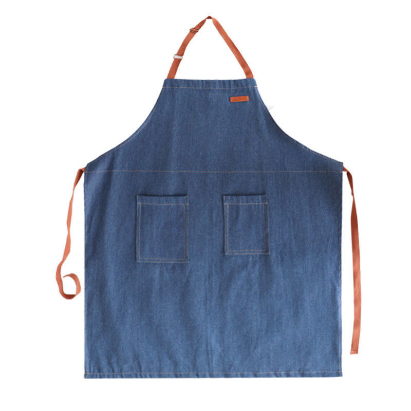 Water Resistant Denim Apron OEM/ODM Acceptable Machine Washable for Chef Kitchen BBQ