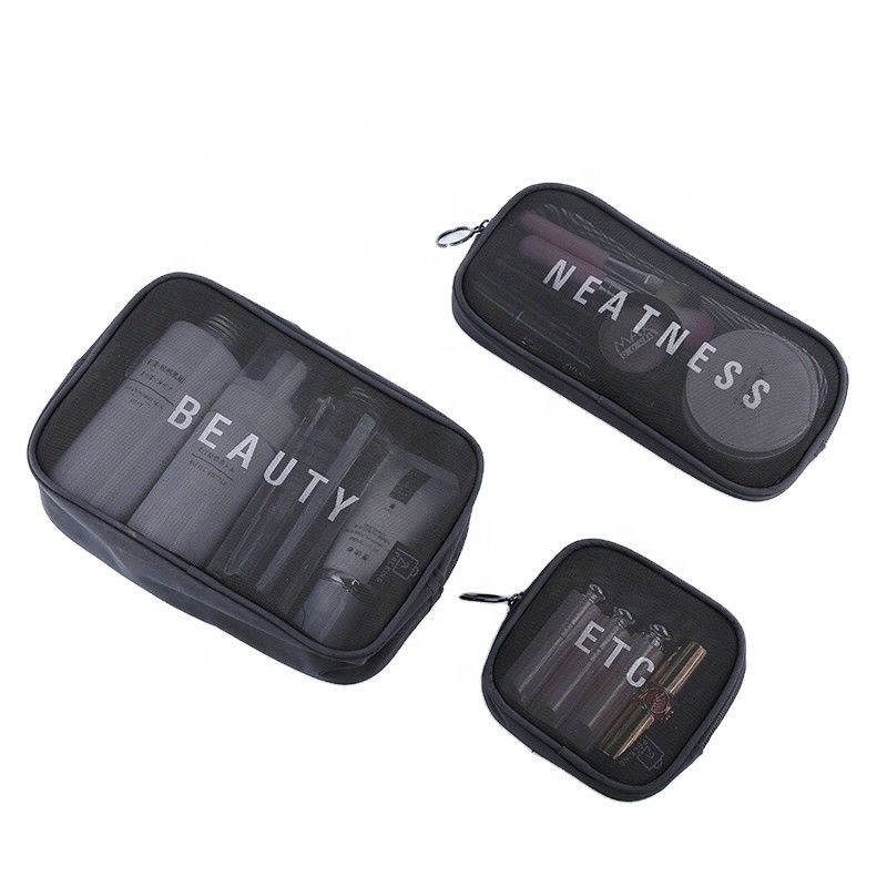 Mini Portable Storage Bag for Waterproof Transparent Nylon Mesh Custom Logo Travel Kits