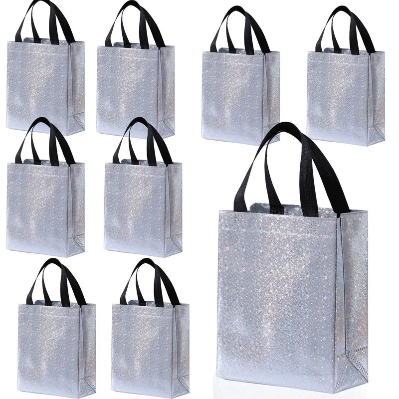 Customized Non-Woven Shopping Bag With Logo Eco Friendly Fabric Grocery White Tote Bags
