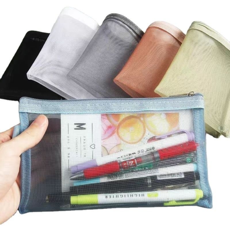 Daily School Life Custom Mesh Bags Makeup Bags Cosmetic Travel Organizer Storage Bags