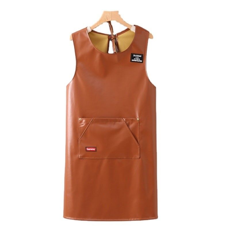 Unisex Heavy Duty Genuine Leather Work Apron for Chef Butcher Metalworker Carpenter