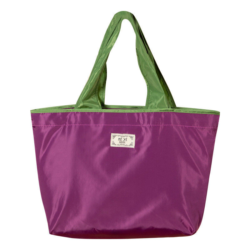 2024 Custom Logo Foldable Nylon Casual Tote Bag for Polyester Grocery Shopping Bag