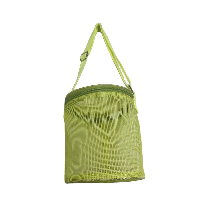 3D Circular Sand Digging Toy Storage Bag Custom Logo Mesh Shell Collect Bags for Beach Fun