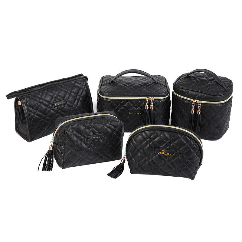PU Leather Makeup Cosmetic Bags Set in Fashion Style with Customized Color Combination