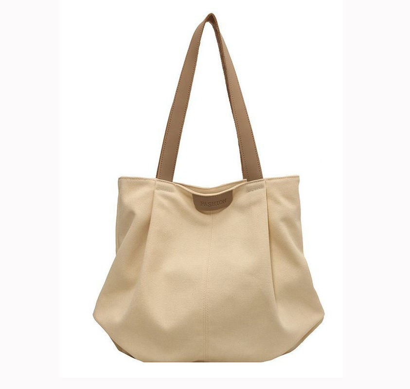 Luxury Woman Tote Handbag Fashion Crossbody Tote Bag Canvas With Pockets Custom Logo Polyester Lining