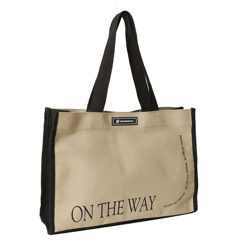 Open Closure Type Heavy Duty Cotton Shopping Bag with Customized Color Canvas Tote Bag