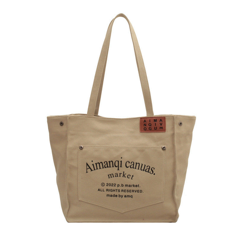 Single Handle Luxury Woman Tote Handbag Fashion Canvas Bag in Customized Color Options