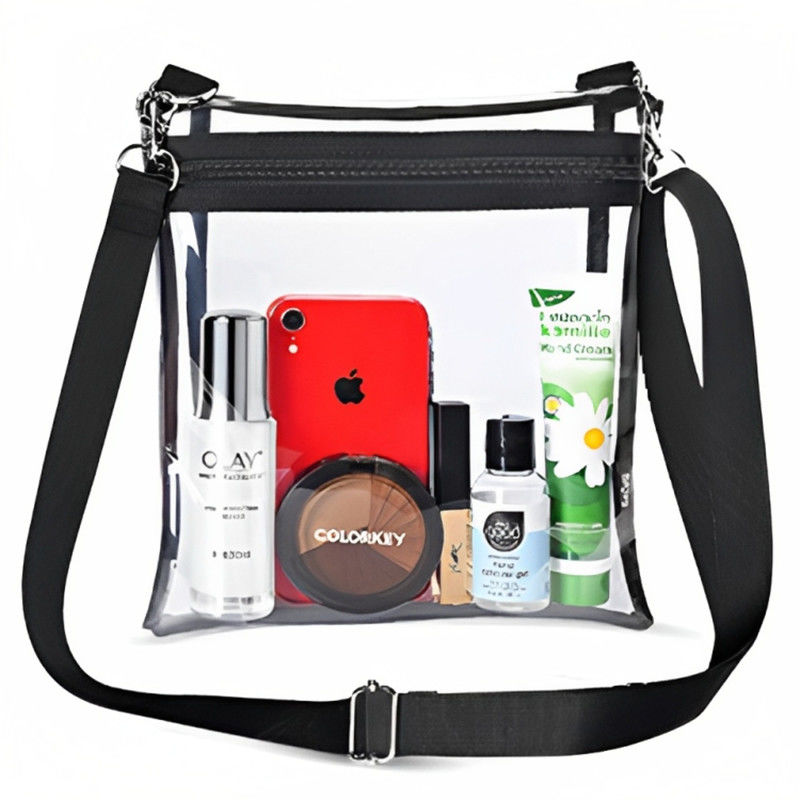 Waterproof PVC Messenger Bag for Men's Shoulder Customized Color Handbag in Clear Design
