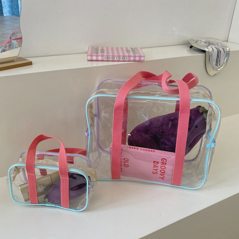Bulk Stadium Approved Clear Tote Bag Two Handles Ideal for Work Beach Lunch