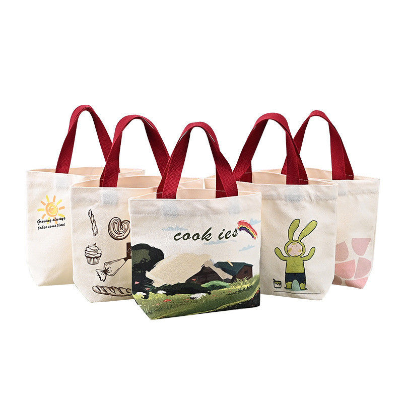 Newest Fashinable Recycled Cotton Canvas Tote Bag with Custom Print Logo Shopping