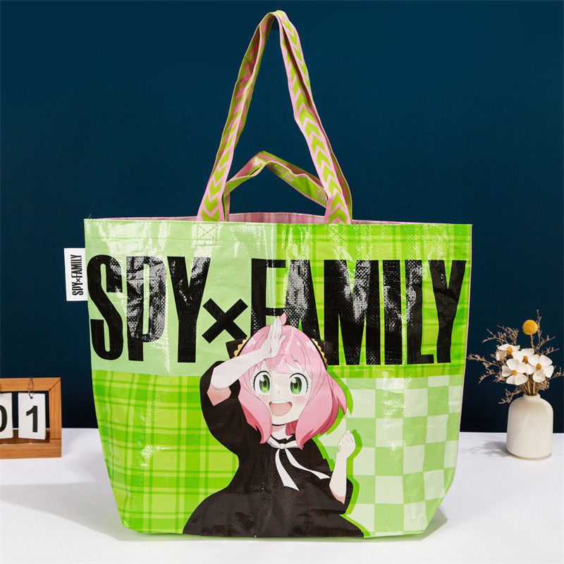 Curved Corners Durable PP Laminated Non Woven Tote Shop Bag with Button Closure Durable