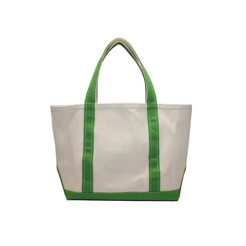 Oversized Eco Friendly Cotton Canvas Tote Bag with Custom Printed Logo Soft-loop Style