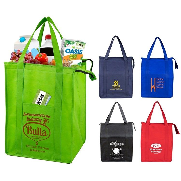 Medium Size 30-50cm Non Woven Tote Bag with Heat Transfer Printing Customizable Logo