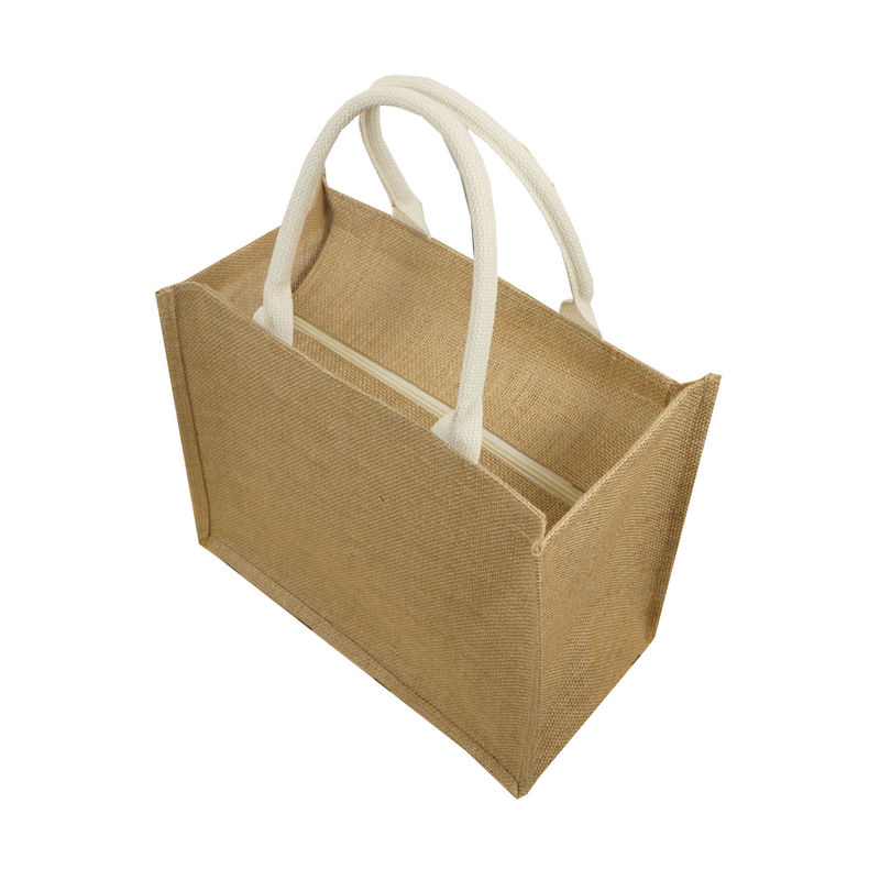Jute Tote Bag for Wedding Natural Burlap Linen Canvas Shopping Bag