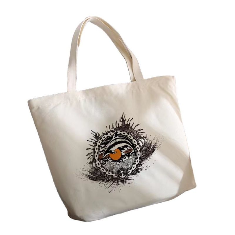 Promotion Custom Shoulder Durable Cotton Canvas Shopping Tote Bag with Large Capacity