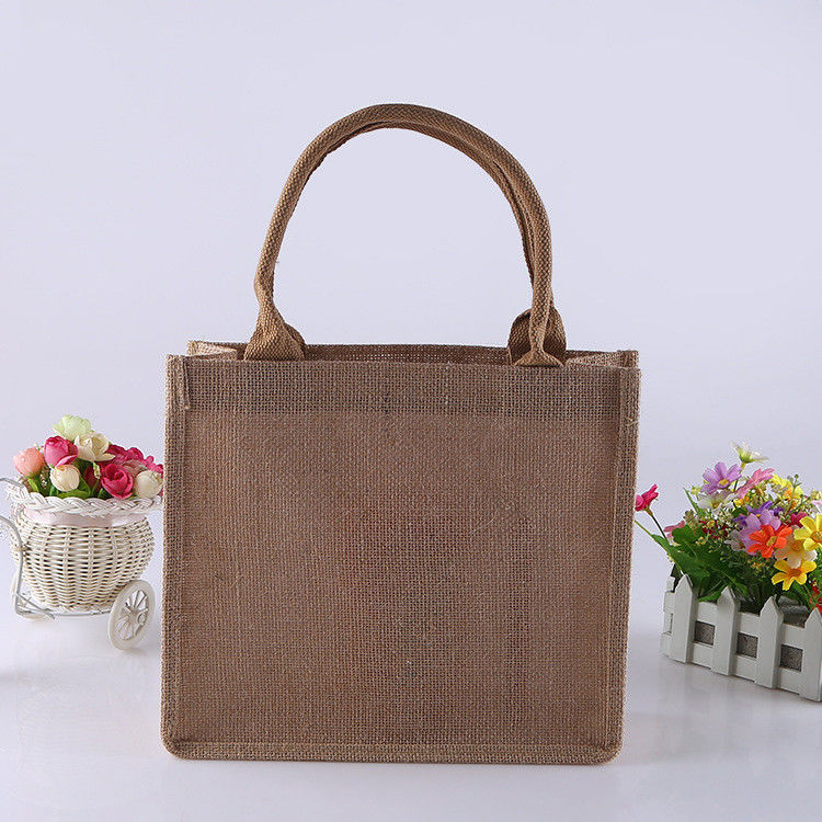 Fashionable Customized Jute Gift Shopping Bag for Customized Color Requirements