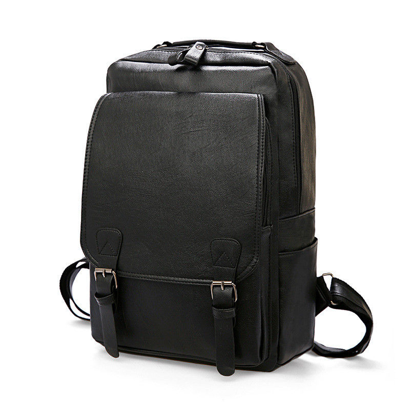 20-37 Litre Capacity Softback Backpack for Men's Leather Business Bag and Schoolbag