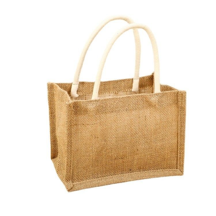 Custom Small Burlap Jute Tote Bag for Shopping Customized Color and OEM/ODM Acceptable