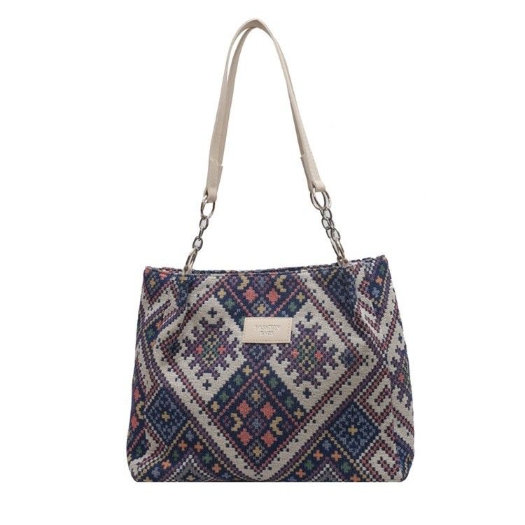 Print Pattern Printed Canvas Shopping Bag Durable Tote Tapestry Bag for Promotion