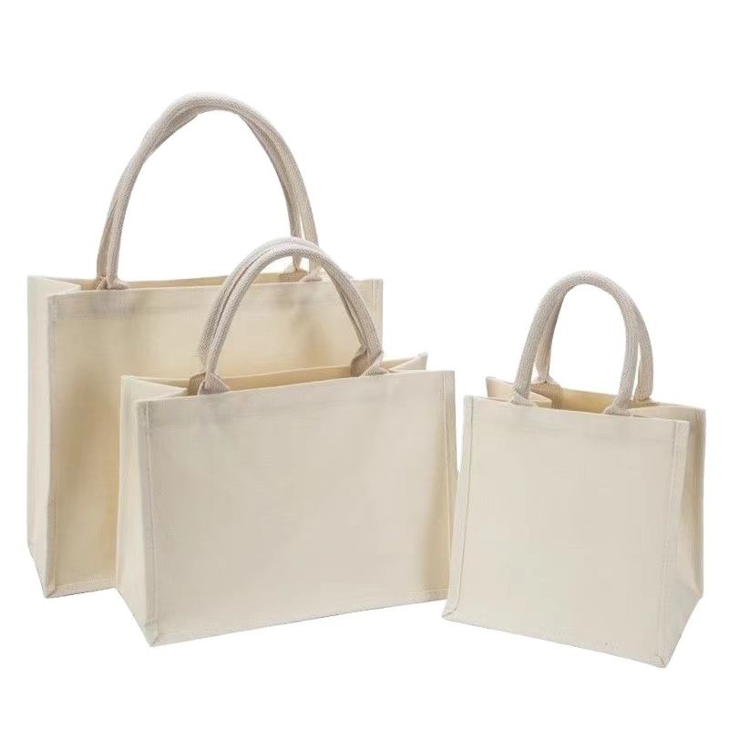 Custom Logo Printed Reusable Canvas Tote Bag for Gifts and Eco-Friendly Advertising