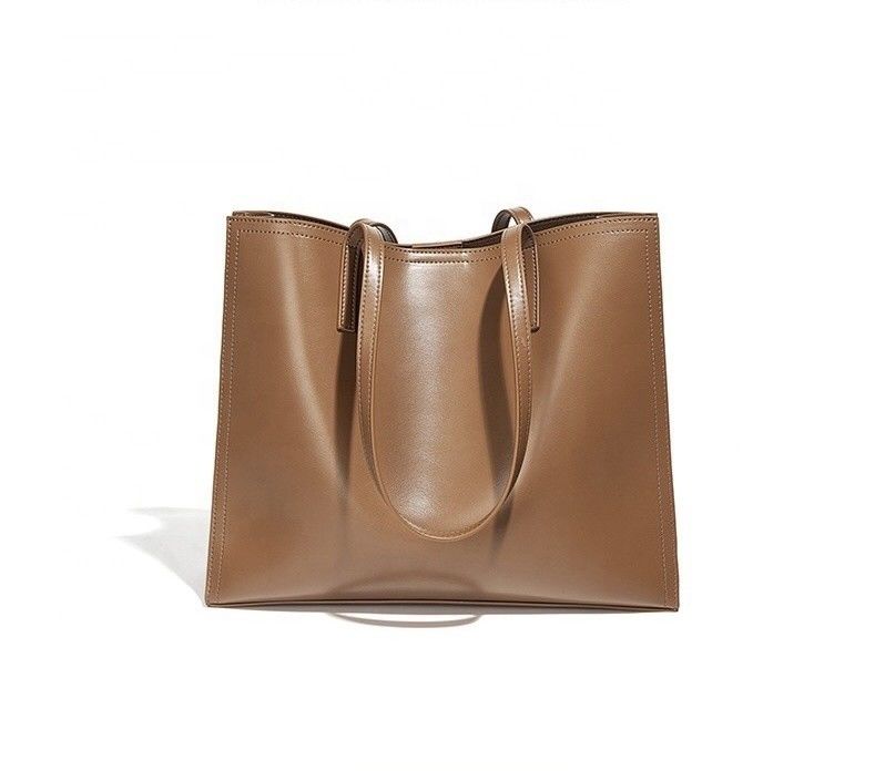 Letter Pattern Type Ritzy Minimalist Women Shopping Bag Customized Leather Tote Bags