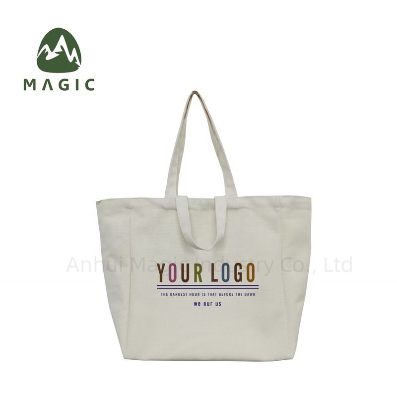Customized Logo Printed Canvas Cotton Tote Bags for Fashionable Women OEM/ODM Accepted