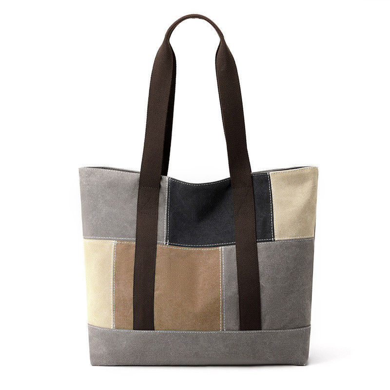 Women Fashionable Canvas Tote Shopping Bags with Custom Logo and Customized Color