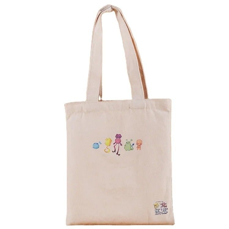Handled Style Eco-friendly Custom Printed Logo Canvas Cloth Shopping Bag Cotton Tote Bags