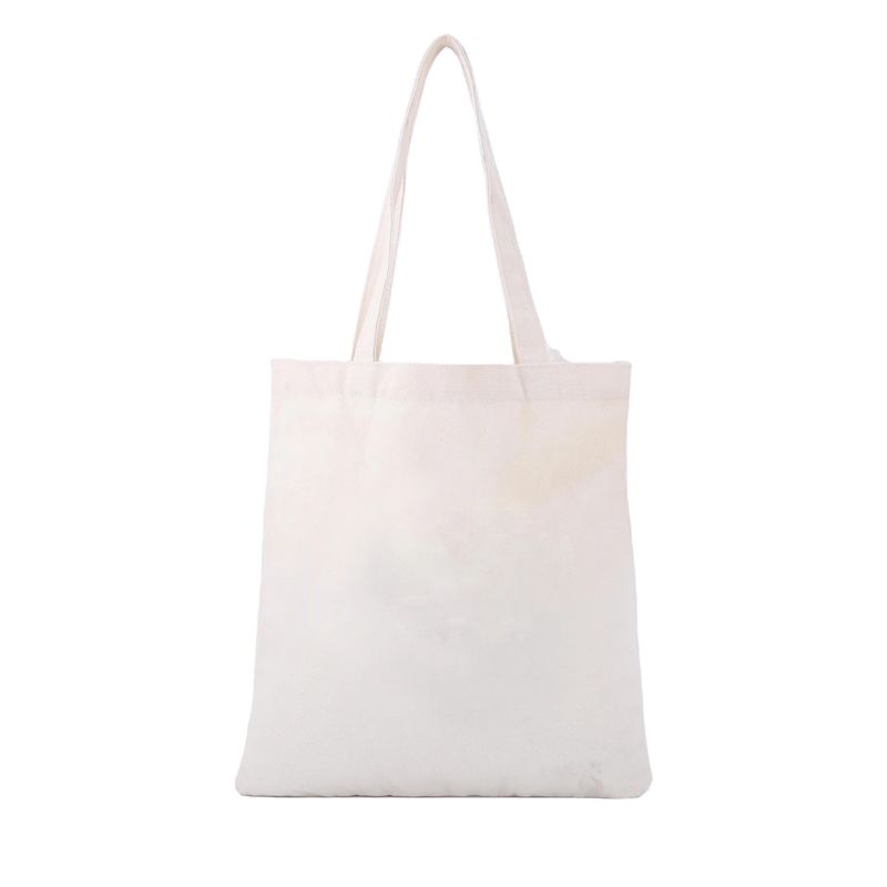 Custom Logo Printed Reusable Canvas Tote Bag for Daily School Life Shopping Needs