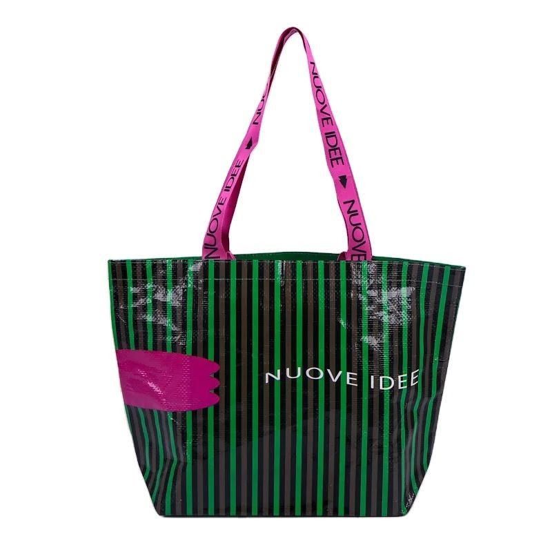 2023 Design Laminated Recyclable PP Woven Tote Bag for Customized Shopping Bag Design