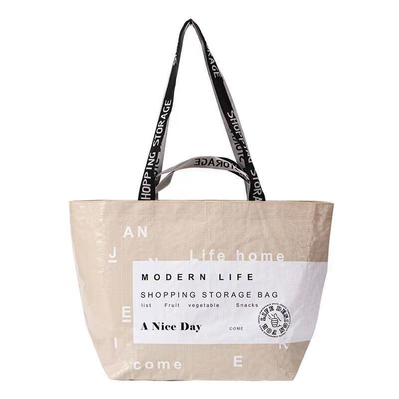 Customized Color Eco Friendly PP Woven Laminated Shopping Tote Bags with Custom Logo