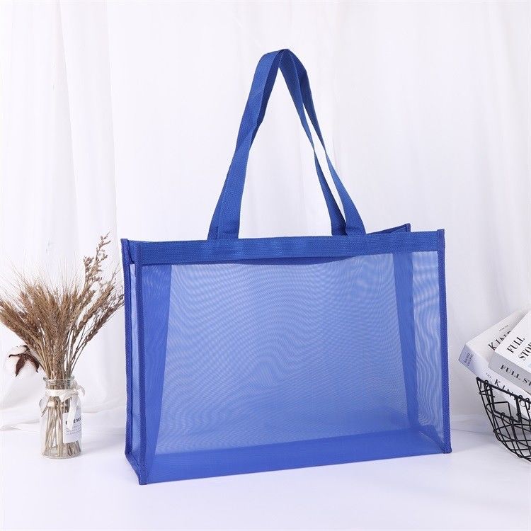 Handled Style Large Capacity Mesh Shopping Tote Bag with Custom Logo and Customized