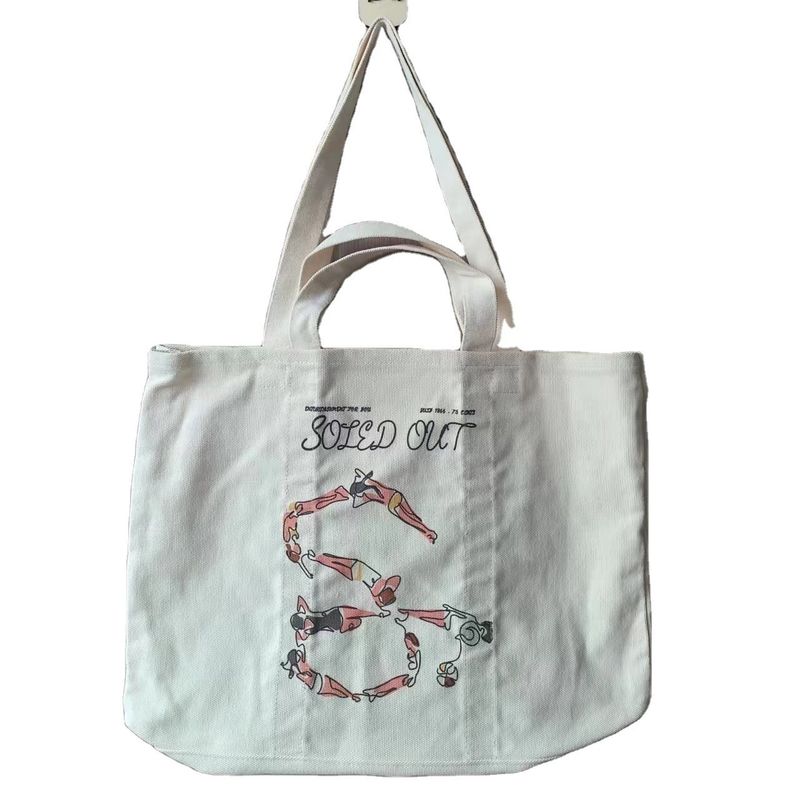 Multi-Purpose and Environmentally Friendly Cotton Canvas Tote Bag for Daily School Life