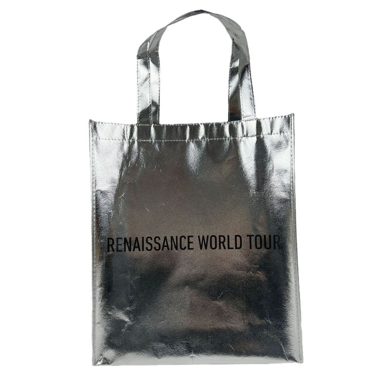 Eco Friendly Shopping Bag Gold Lamination Metallic Silver Non Woven Bag With Custom Logo