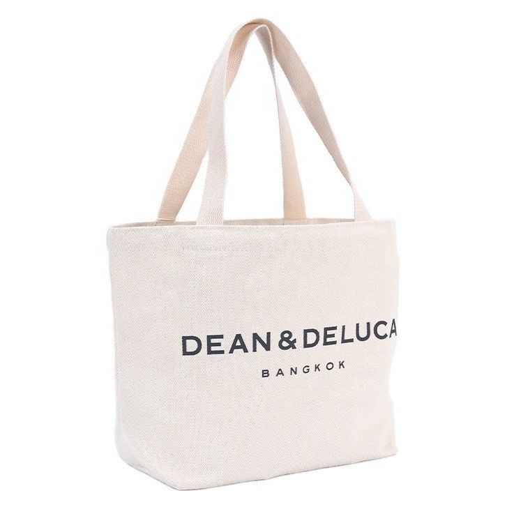 Cloth Canvas Eco Friendly Reusable Designer Shopping Tote Bag With Custom Logo Printed