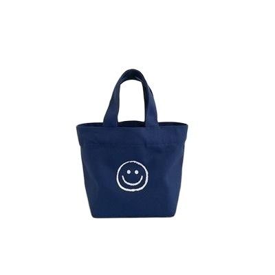 Reusable and Stylish Mini Cotton Canvas Shopping Bag Tote Handle Bag for Daily School Life