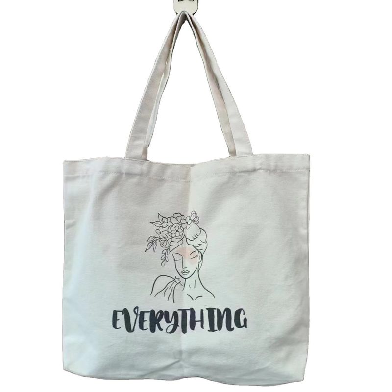 Custom Print Personalized Cotton Tote Bag for Daily School Life and Eco-Friendly