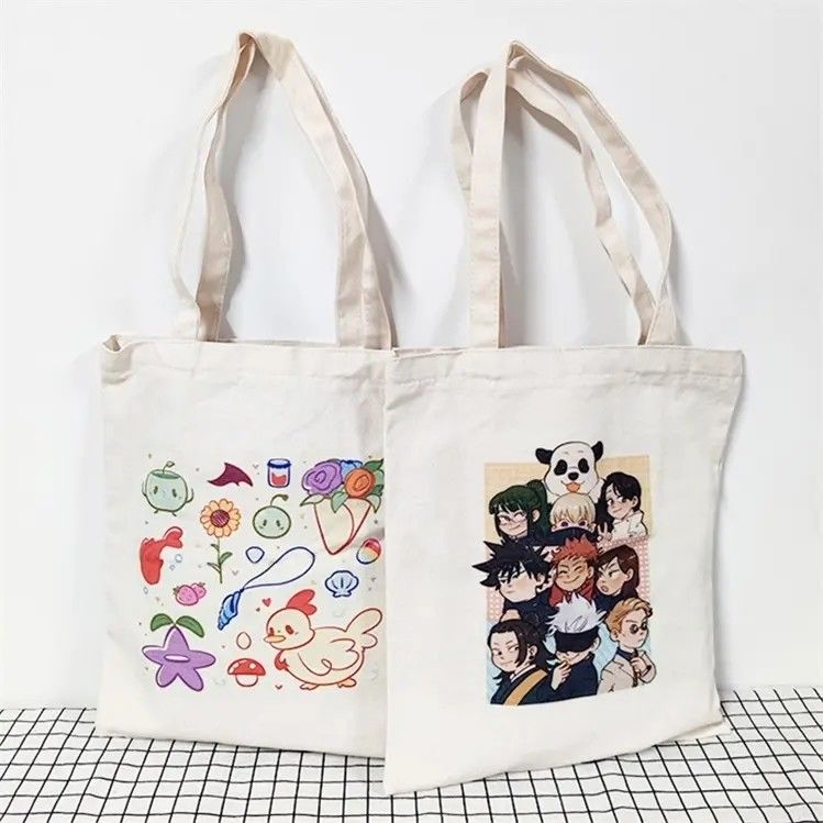 Customized and Eco-Friendly Canvas Tote Bags for Women's Daily School Life