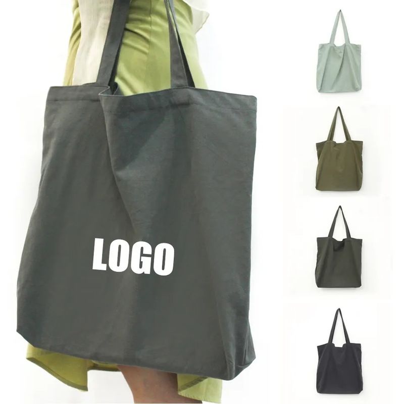 Eco-Friendly Customized Color Canvas Tote Bag with Custom Logo Reusable and Practical
